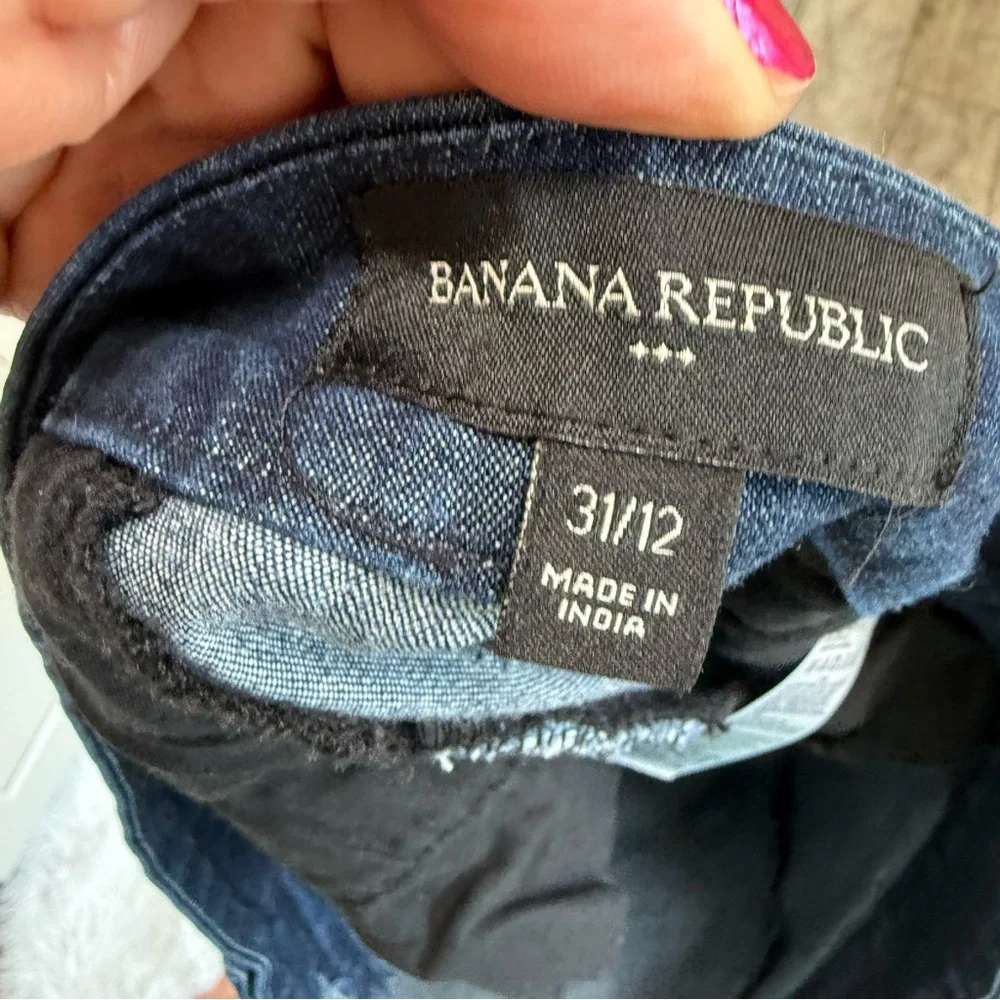 Banana Republic Indigo Denim shorts sz12 sailor - Picture 6 of 10